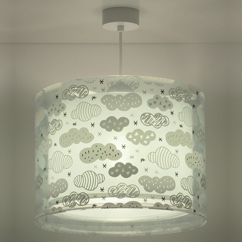 Zielona lampa wisząca dla dzieci plastikowa, Clouds Zielona lampa wisząca dla dzieci plastikowa, Clouds