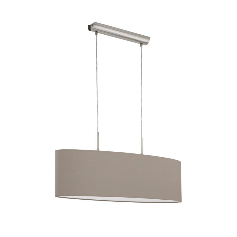 Tkanina nowoczesna lampa wisząca ciemnoszara, Abano Tkanina nowoczesna lampa wisząca ciemnoszara, Abano