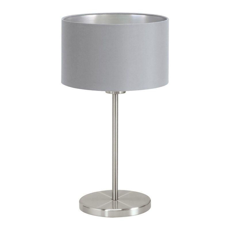 Tkanina nowoczesna lampa stołowa szara, Terme, z przełącznik Tkanina nowoczesna lampa stołowa szara, Terme, z przełącznik