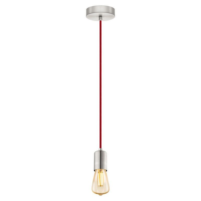 Metalowa vintage lampa wisząca niklowa, Christel Metalowa vintage lampa wisząca niklowa, Christel