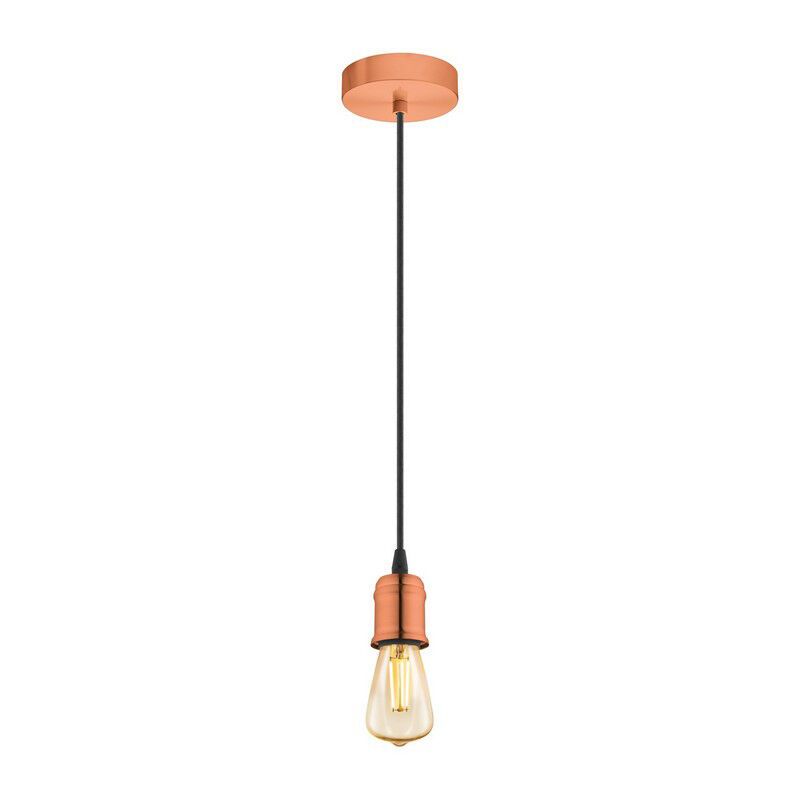 Metalowa vintage lampa wisząca miedziana, Christel Metalowa vintage lampa wisząca miedziana, Christel