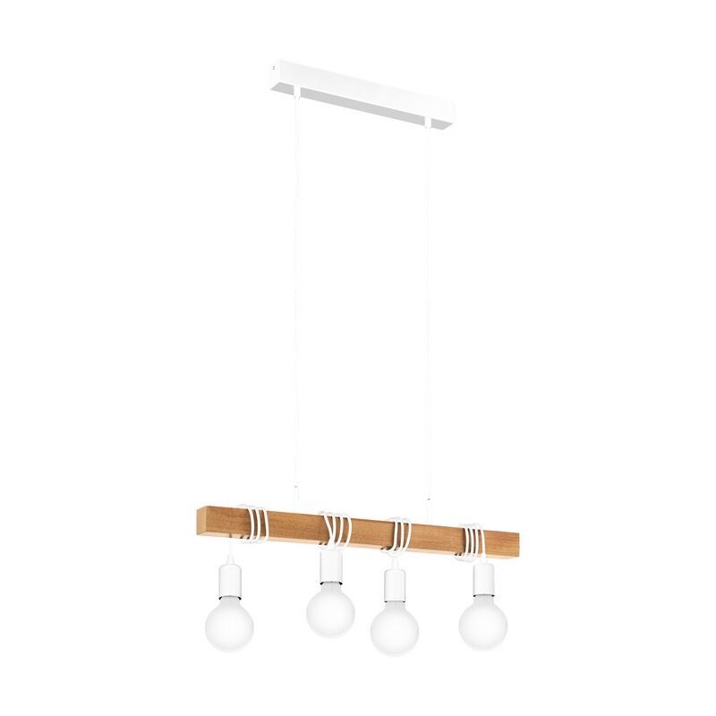 Drewniana lampa wisząca biała, Anton Drewniana lampa wisząca biała, Anton