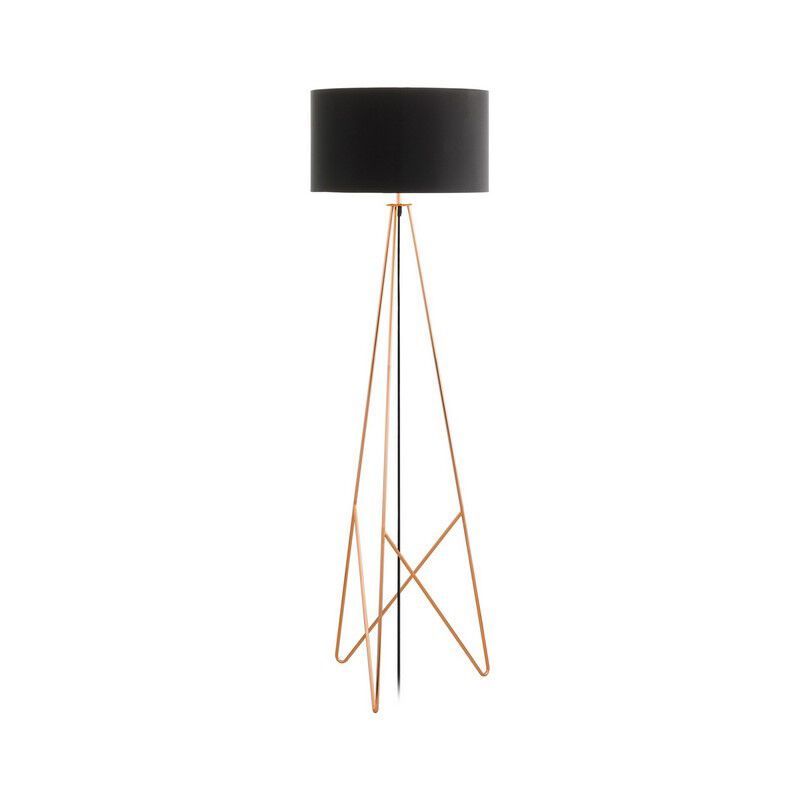 Metalowa design lampa stojąca miedziana, Viola, z przełącznik