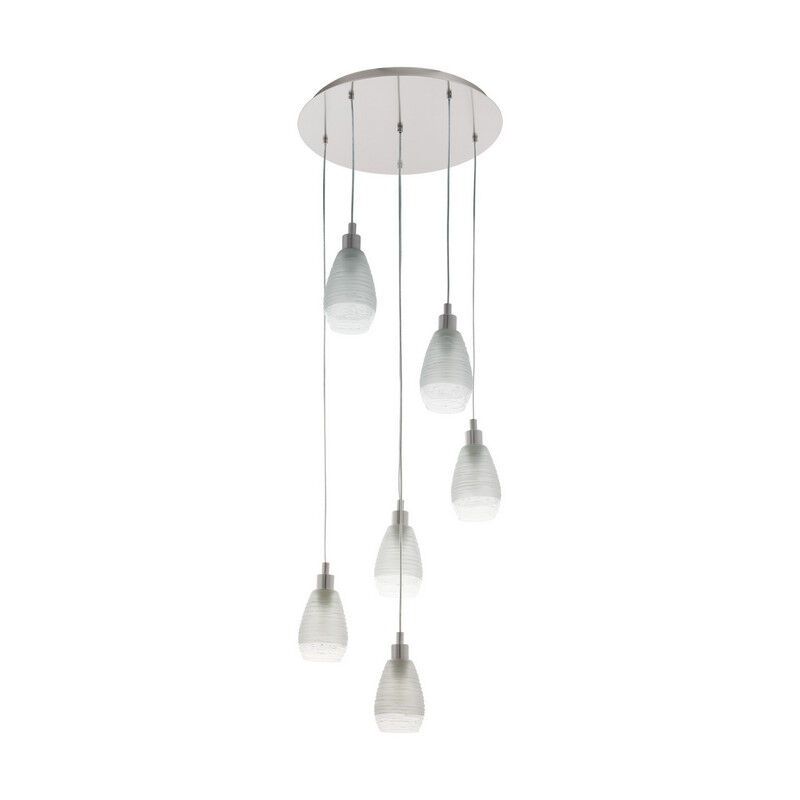 Szklana design lampa wisząca niklowa, Kik Szklana design lampa wisząca niklowa, Kik