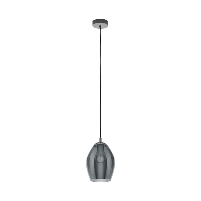 Szklana design lampa wisząca szara, Nikky