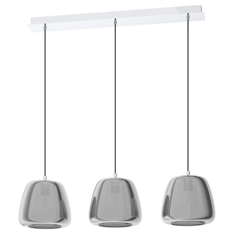 Szklana nowoczesna lampa wisząca chromowana, Gauke Szklana nowoczesna lampa wisząca chromowana, Gauke