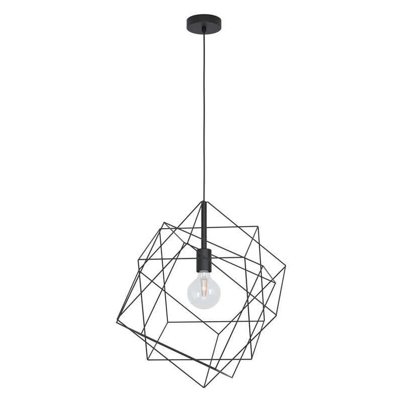 Stalowa industrialna lampa wisząca czarna, Aemilius Stalowa industrialna lampa wisząca czarna, Aemilius