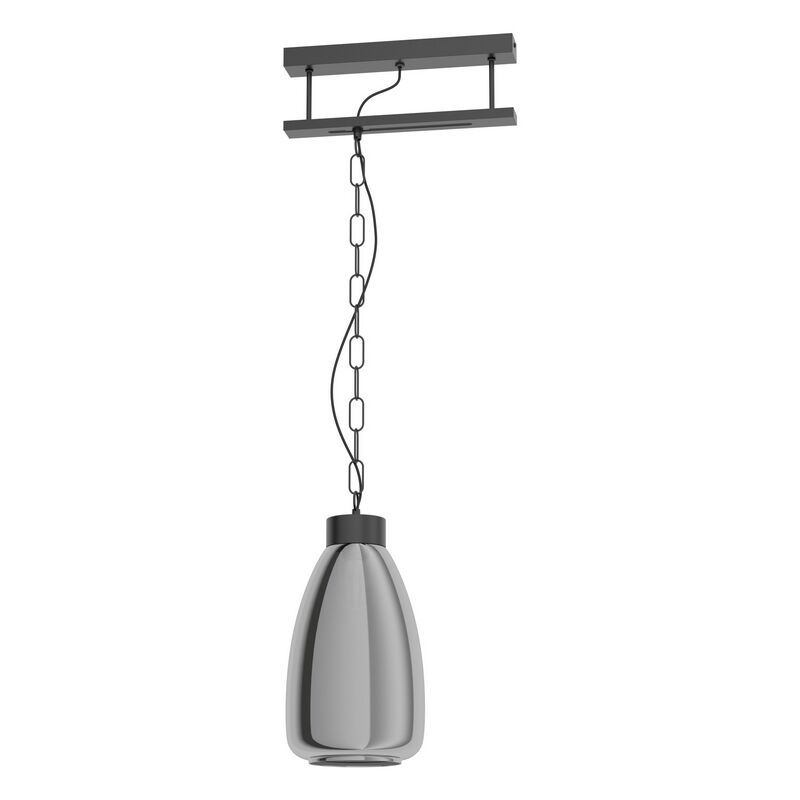 Szklana design lampa wisząca czarna, Annefleur