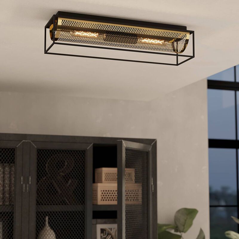 Aluminiowa industrialna lampa sufitowa czarna, Mauricio Aluminiowa industrialna lampa sufitowa czarna, Mauricio