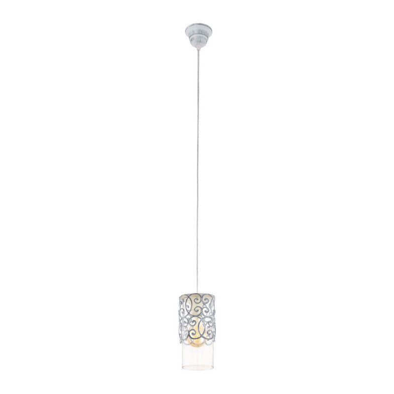 Stalowa vintage lampa wisząca szara, Salvator
