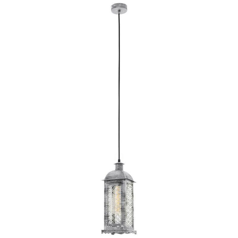 Metalowa retro lampa wisząca srebrna, Abderrahman Metalowa retro lampa wisząca srebrna, Abderrahman