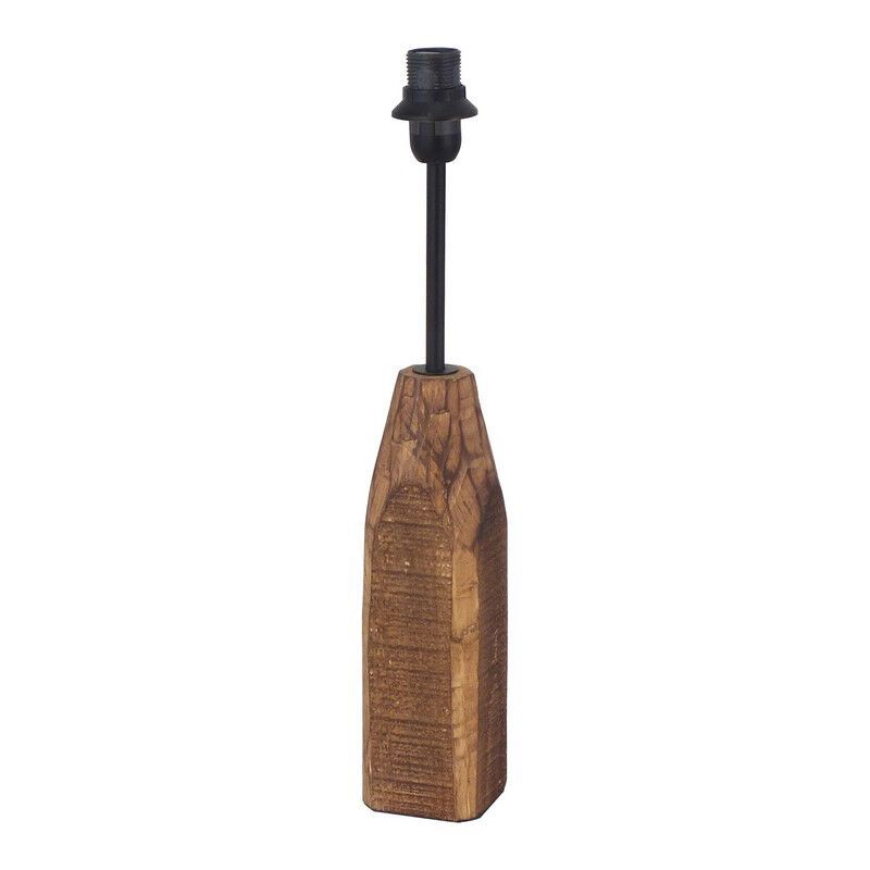 Drewniana lampa stołowa bez abażur brązowa, Noah, z przełącznik Drewniana lampa stołowa bez abażur brązowa, Noah, z przełącznik