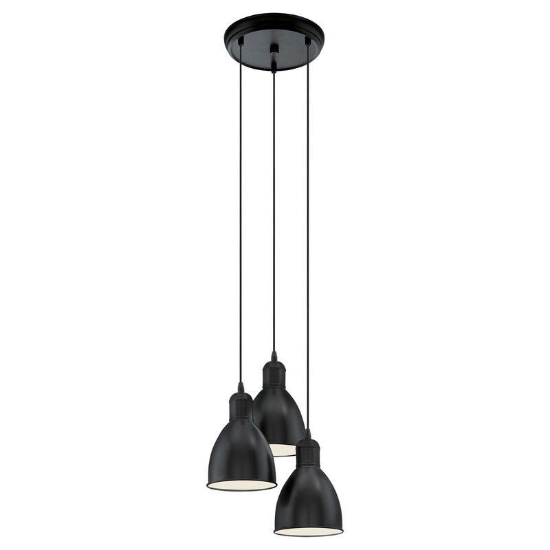 Metalowa industrialna lampa wisząca czarna, Lavinio