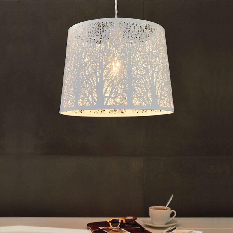 Stalowa rustykalna lampa wisząca biała, Nika Stalowa rustykalna lampa wisząca biała, Nika