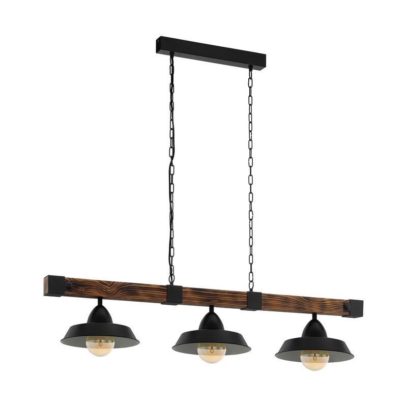 Drewniana lampa wisząca brązowa, Josia