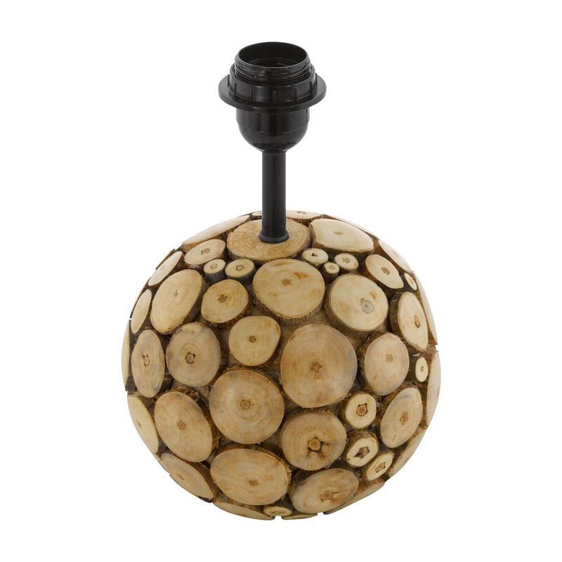 Drewniana lampa stołowa bez abażur brązowa, Kick, z przełącznik Drewniana lampa stołowa bez abażur brązowa, Kick, z przełącznik