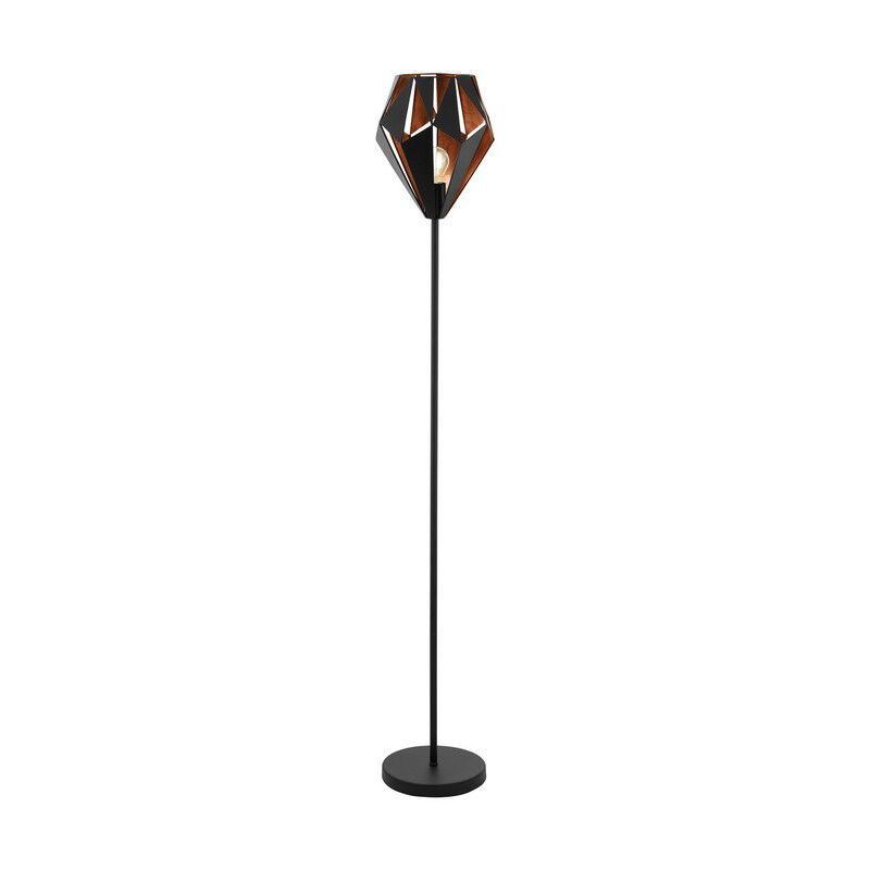 Metalowa nowoczesna lampa stojąca czarna, Acri, z przełącznik