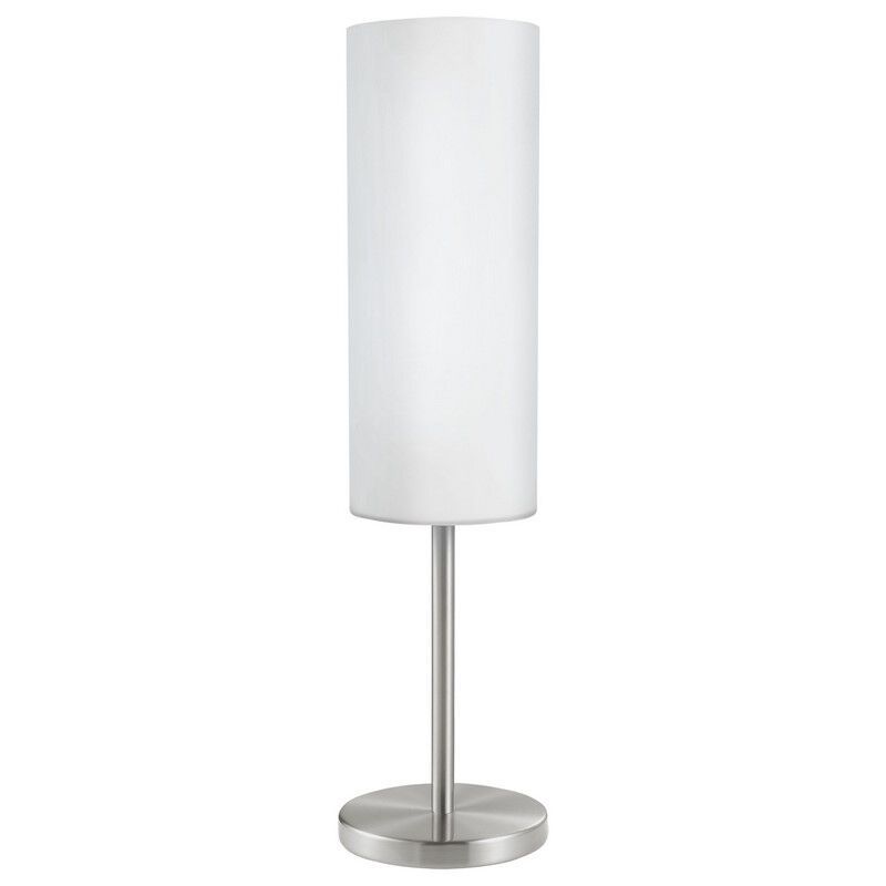 Szklana lampa stołowa niklowa, Ciuda, z przełącznik