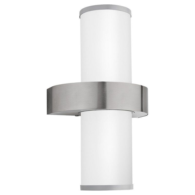 Szklana lampa zewnętrzna srebrna, Ebrar, IP44