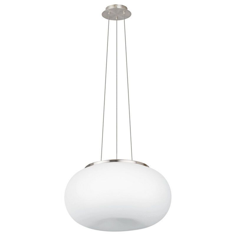 Szklana design lampa wisząca niklowa, Skyler