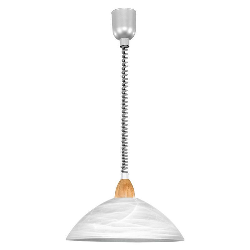 Szklana klasyczna lampa wisząca biała, Brandon Szklana klasyczna lampa wisząca biała, Brandon