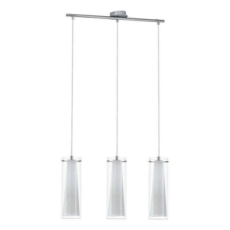Szklana nowoczesna lampa wisząca chromowana, Barceno Szklana nowoczesna lampa wisząca chromowana, Barceno