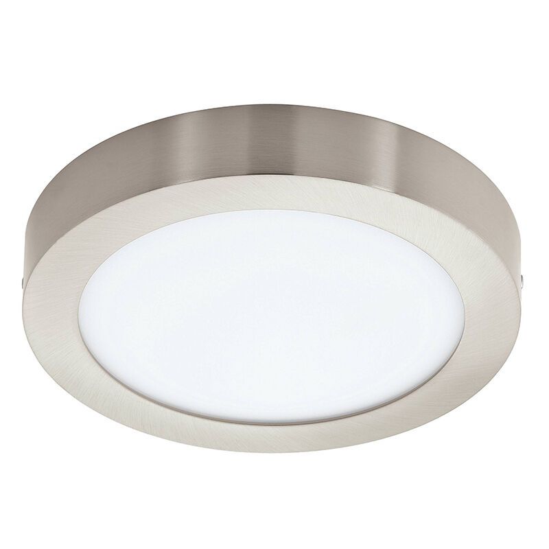 Plastikowa inteligentna lampa sufitowa niklowa, Geraldo, 16,5W, regulowana ciepła do zimnej bieli LED, IP44 Plastikowa inteligentna lampa sufitowa niklowa, Geraldo, 16,5W, regulowana ciepła do zimnej bieli LED, IP44