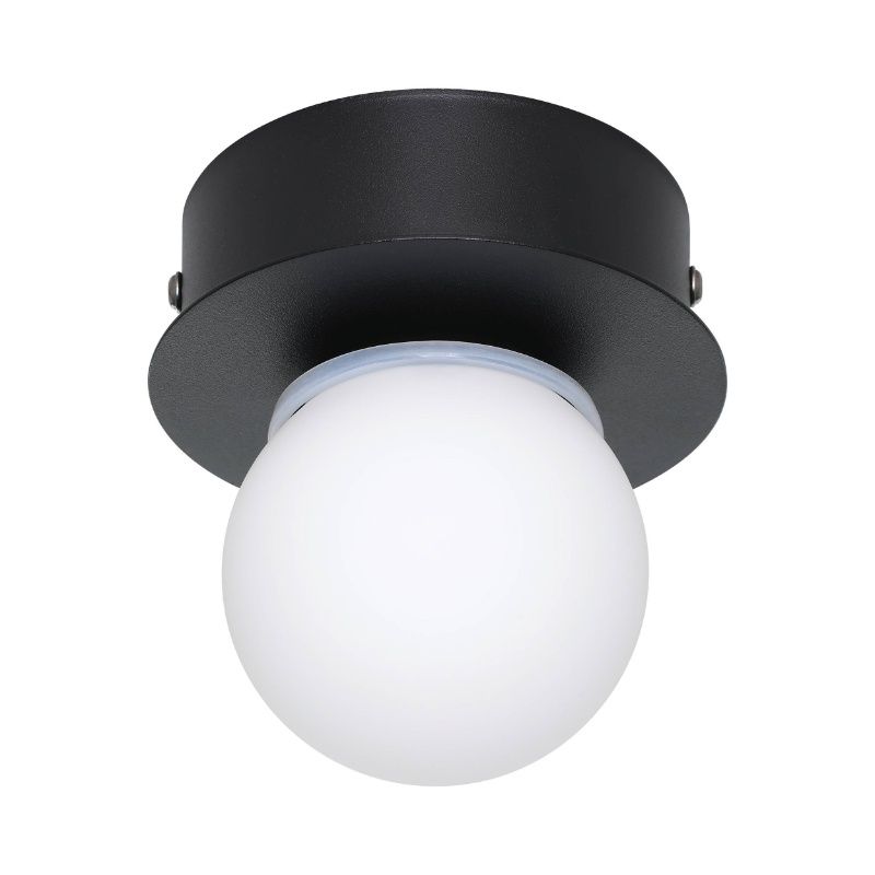Stalowa nowoczesna lampa sufitowa czarna, Escha, 3,3W, 3000K LED