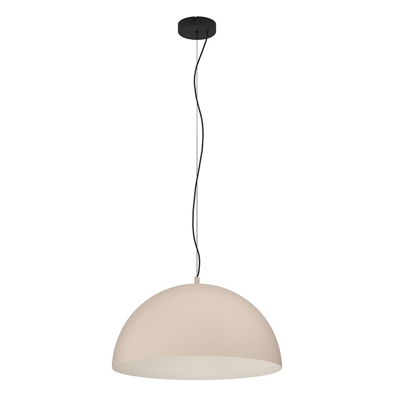 Stalowa lampa wisząca półkula beżowa, Geneva Stalowa lampa wisząca półkula beżowa, Geneva