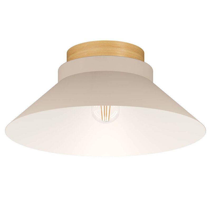 Drewniana lampa sufitowa beżowa, Lucy