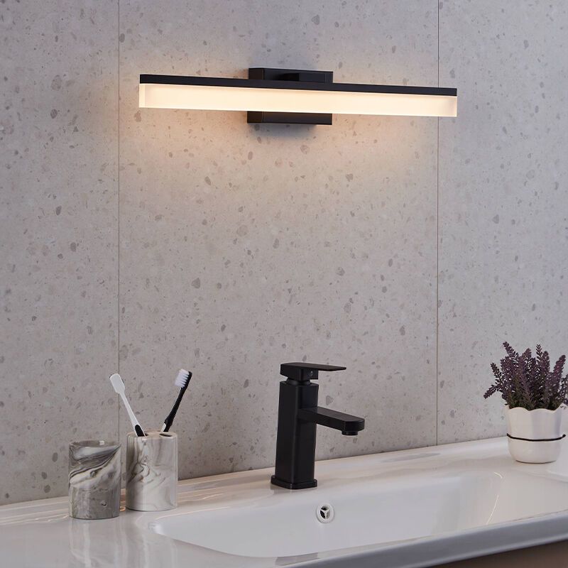 Aluminiowy nowoczesny kinkiet łazienkowy czarny, Michelle, 11W, 3000K LED, IP44