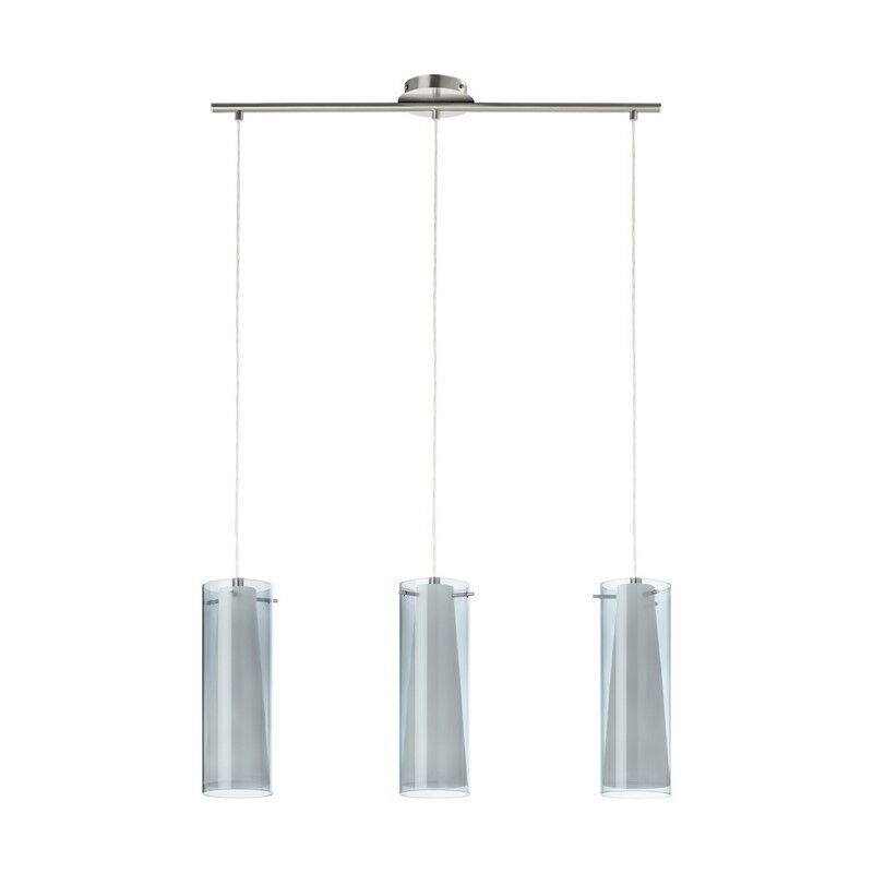 Szklana nowoczesna lampa wisząca szara, Barceno