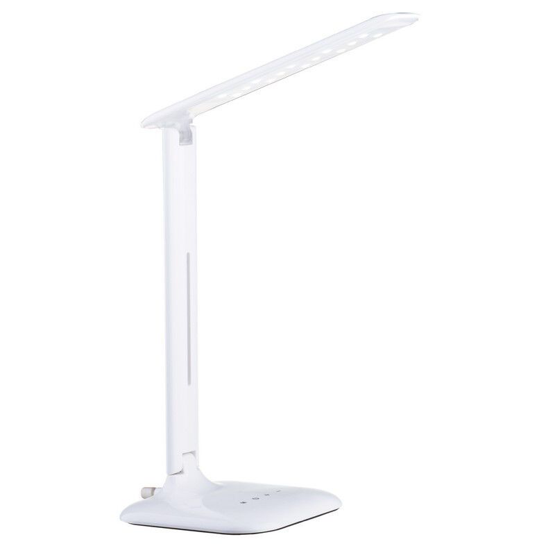 Plastikowa design lampa biurkowa biała, Ayman, 3W, regulowana ciepła do zimnej bieli LED, z dotykowy ściemniacz Plastikowa design lampa biurkowa biała, Ayman, 3W, regulowana ciepła do zimnej bieli LED, z dotykowy ściemniacz