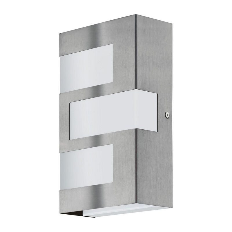 Plastikowa nowoczesna lampa zewnętrzna srebrna, Maegan, 3W, 3000K LED, IP44 Plastikowa nowoczesna lampa zewnętrzna srebrna, Maegan, 3W, 3000K LED, IP44
