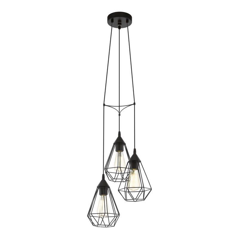 Metalowa industrialna lampa wisząca czarna, Costel