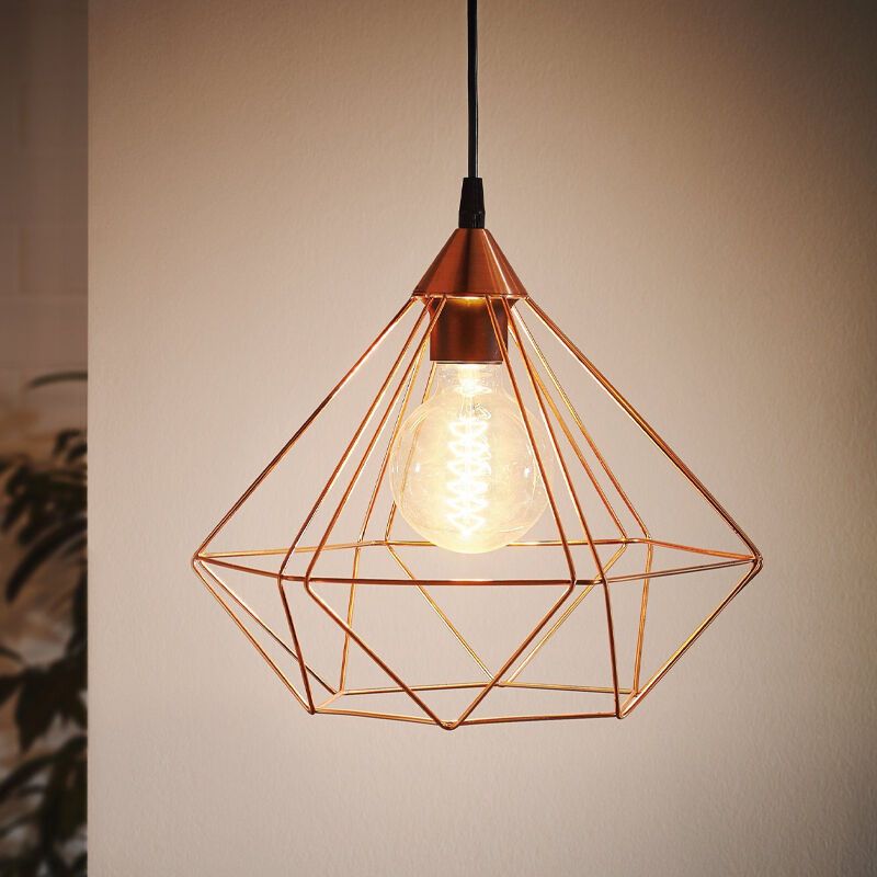 Metalowa industrialna lampa wisząca miedziana, Costel Metalowa industrialna lampa wisząca miedziana, Costel
