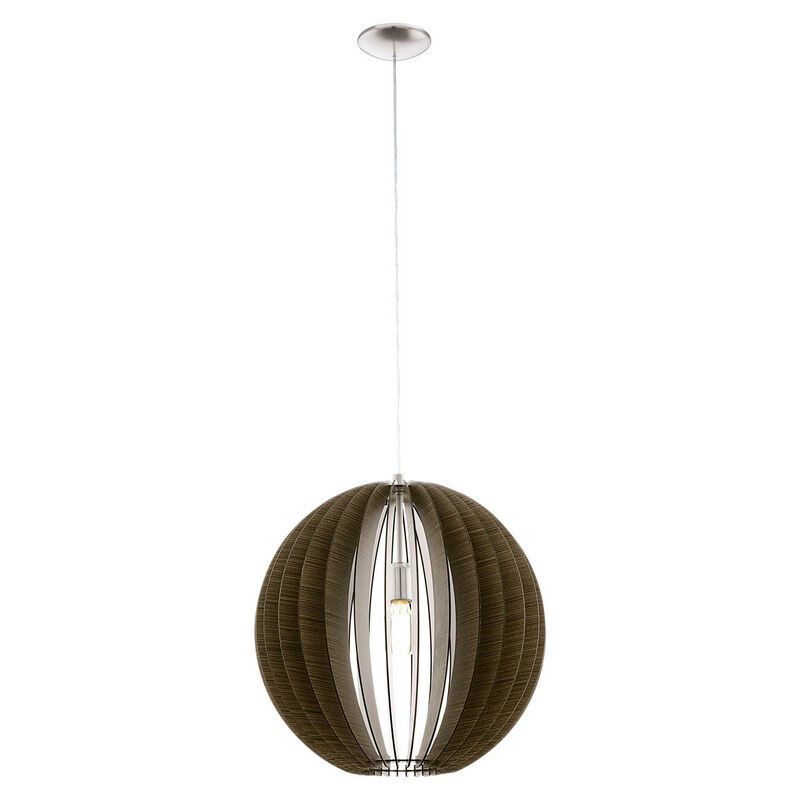 Drewniana rustykalna lampa wisząca brązowa, Bergama