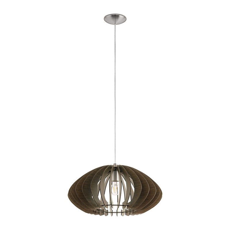 Drewniana rustykalna lampa wisząca brązowa, Bergama