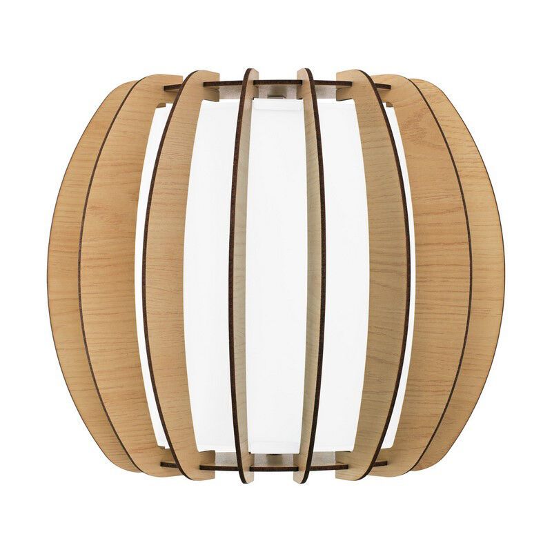 Drewniany rustykalny kinkiet kremowy, Kiran Drewniany rustykalny kinkiet kremowy, Kiran