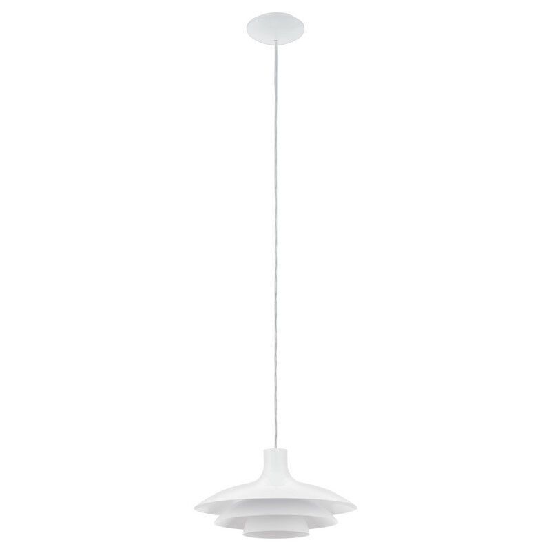 Stalowa lampa wisząca biała, Cathalina