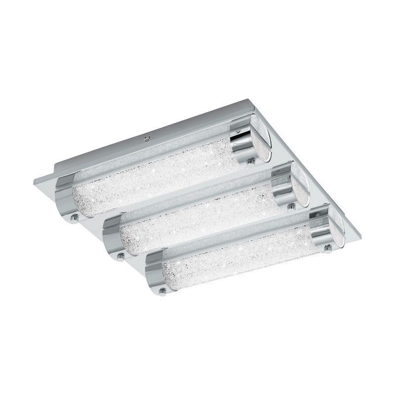 Szklana design lampa sufitowa chromowana, Iris, 7W, 4000K LED, IP44