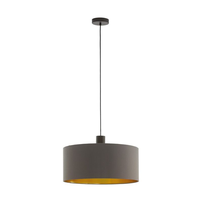Tkanina nowoczesna lampa wisząca brązowa, Mies