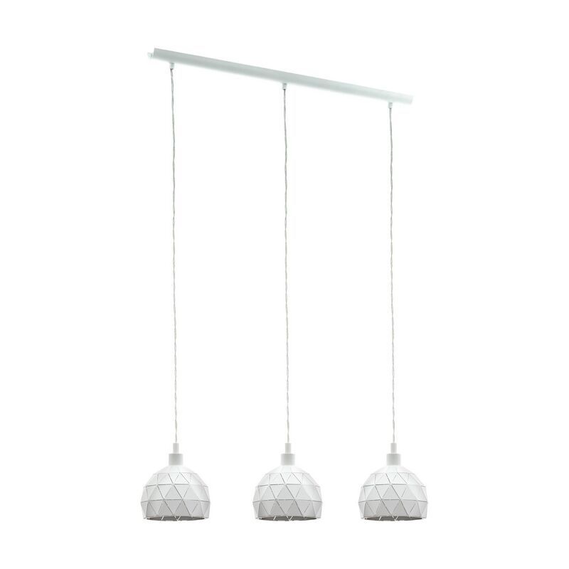Stalowa nowoczesna lampa wisząca biała, Silva