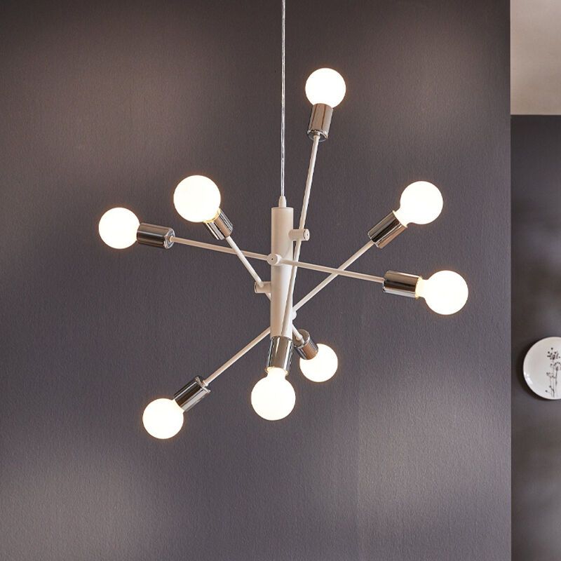 Stalowa lampa wisząca biała, Pauline