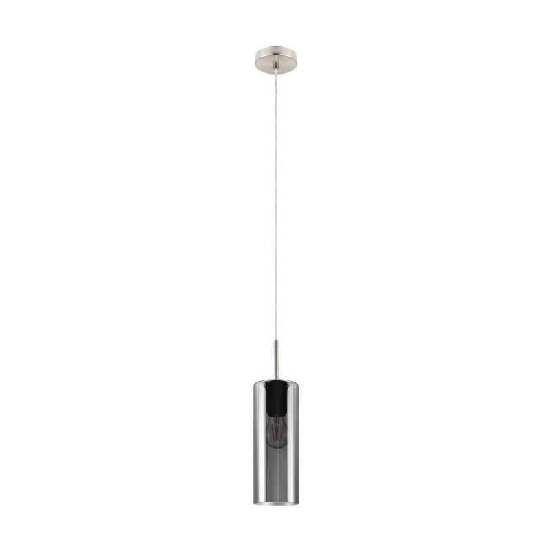Szklana design lampa wisząca szara, Tino