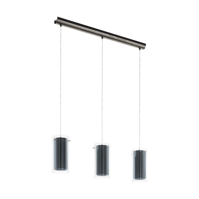 Szklana nowoczesna lampa wisząca niklowa, Barceno Szklana nowoczesna lampa wisząca niklowa, Barceno
