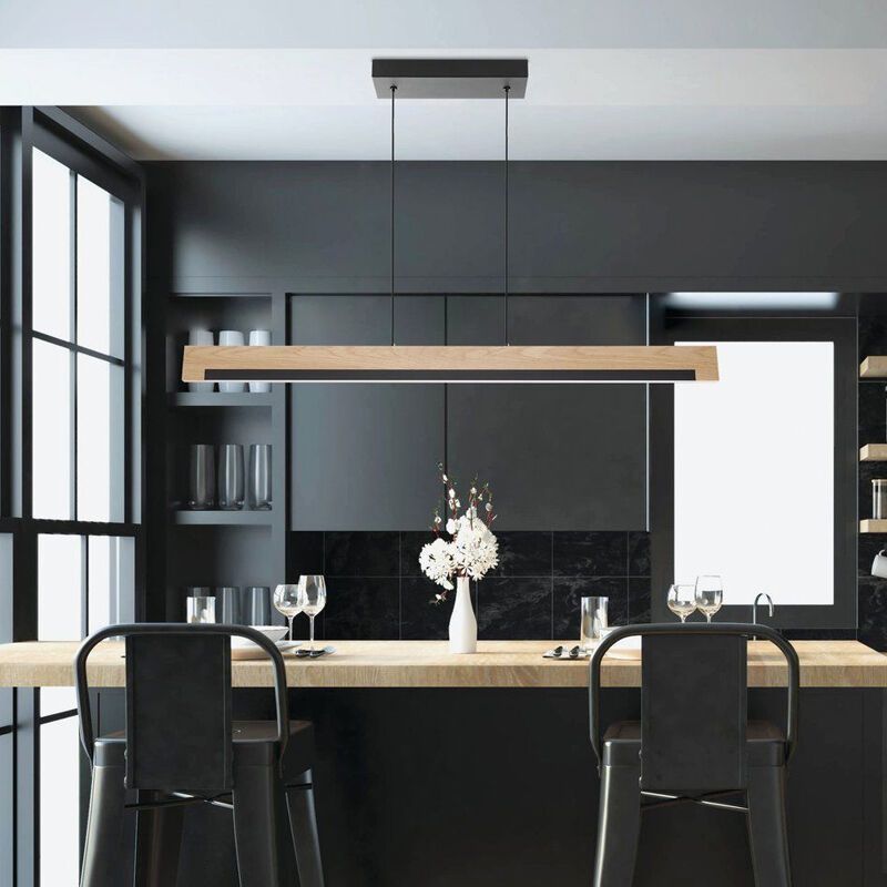 Drewniana lampa wisząca, Ludovica, 25W, 3000K LED
