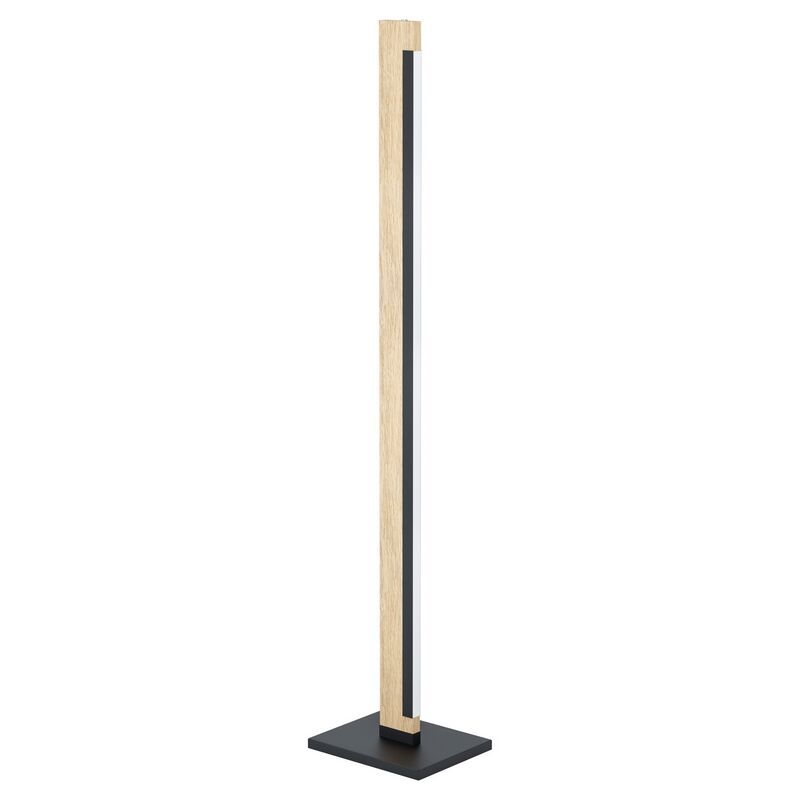 Drewniana lampa stojąca brązowa, Ludovica, 22W, 3000K LED, z przełącznik Drewniana lampa stojąca brązowa, Ludovica, 22W, 3000K LED, z przełącznik