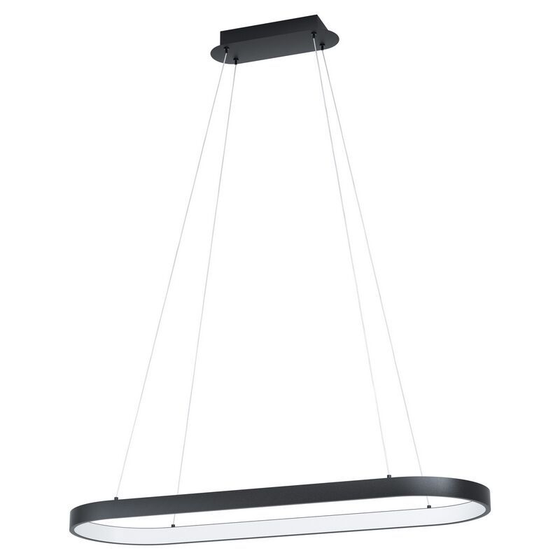 Plastikowa nowoczesna lampa wisząca czarna, Maira, 30W, 3000K LED Plastikowa nowoczesna lampa wisząca czarna, Maira, 30W, 3000K LED