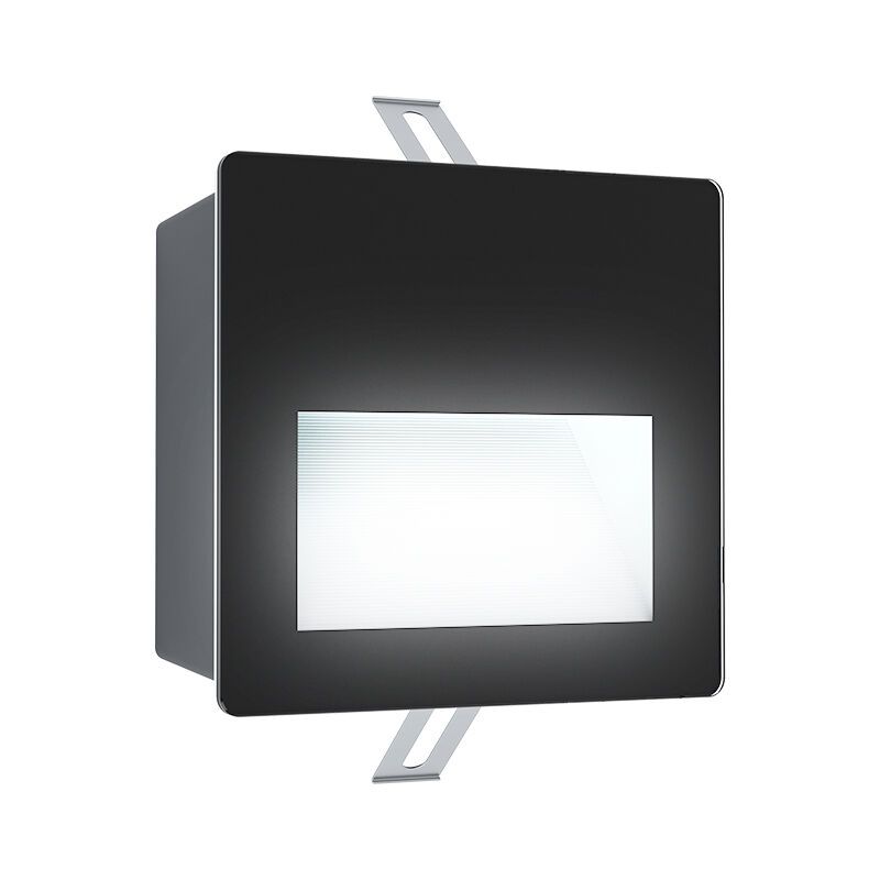 Aluminiowy nowoczesny wbudowany kinkiet zewnętrzny czarny, Luigino, 3,7W, 4000K LED, IP65
